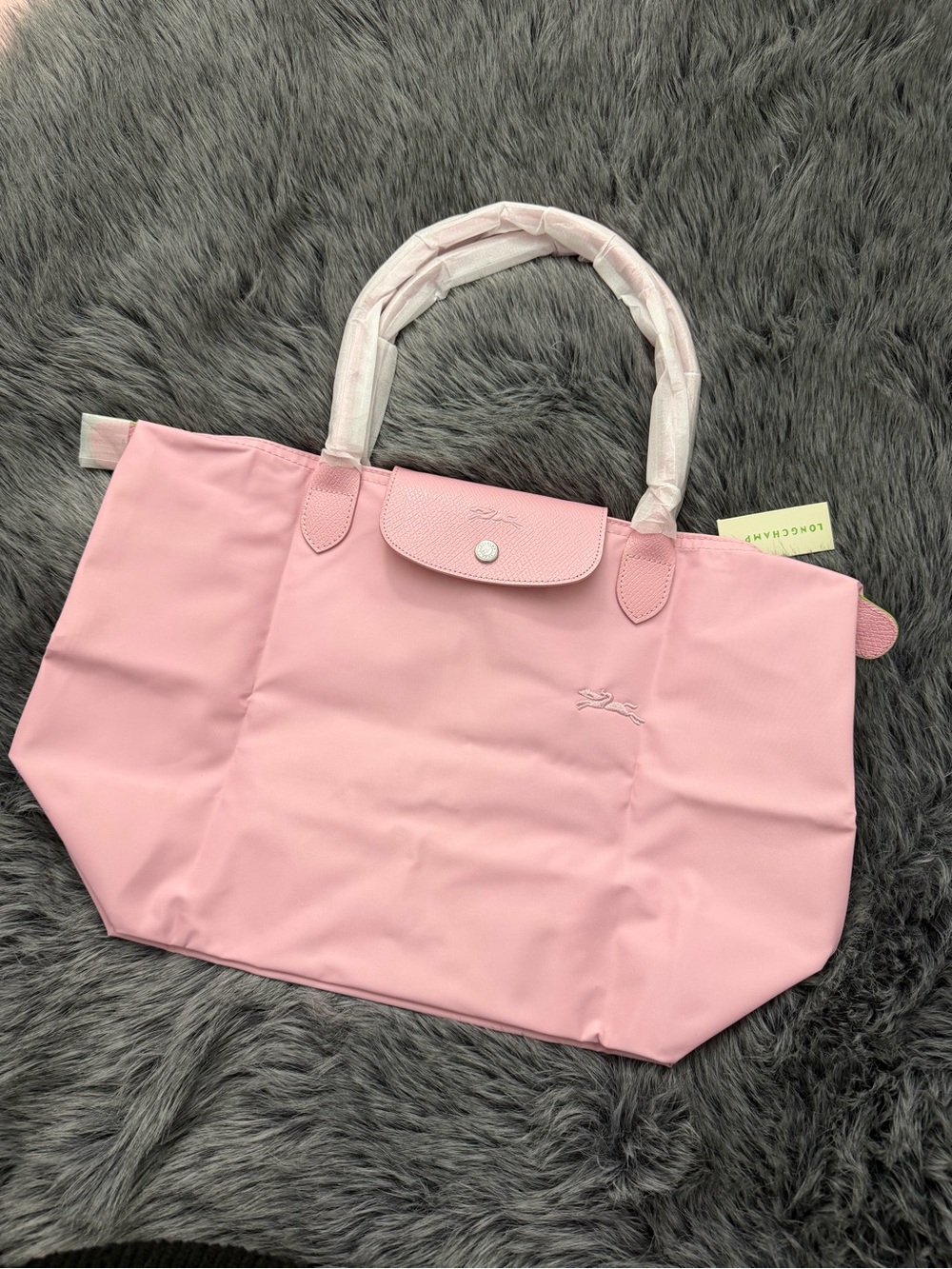 Pink Longchamp tote bag